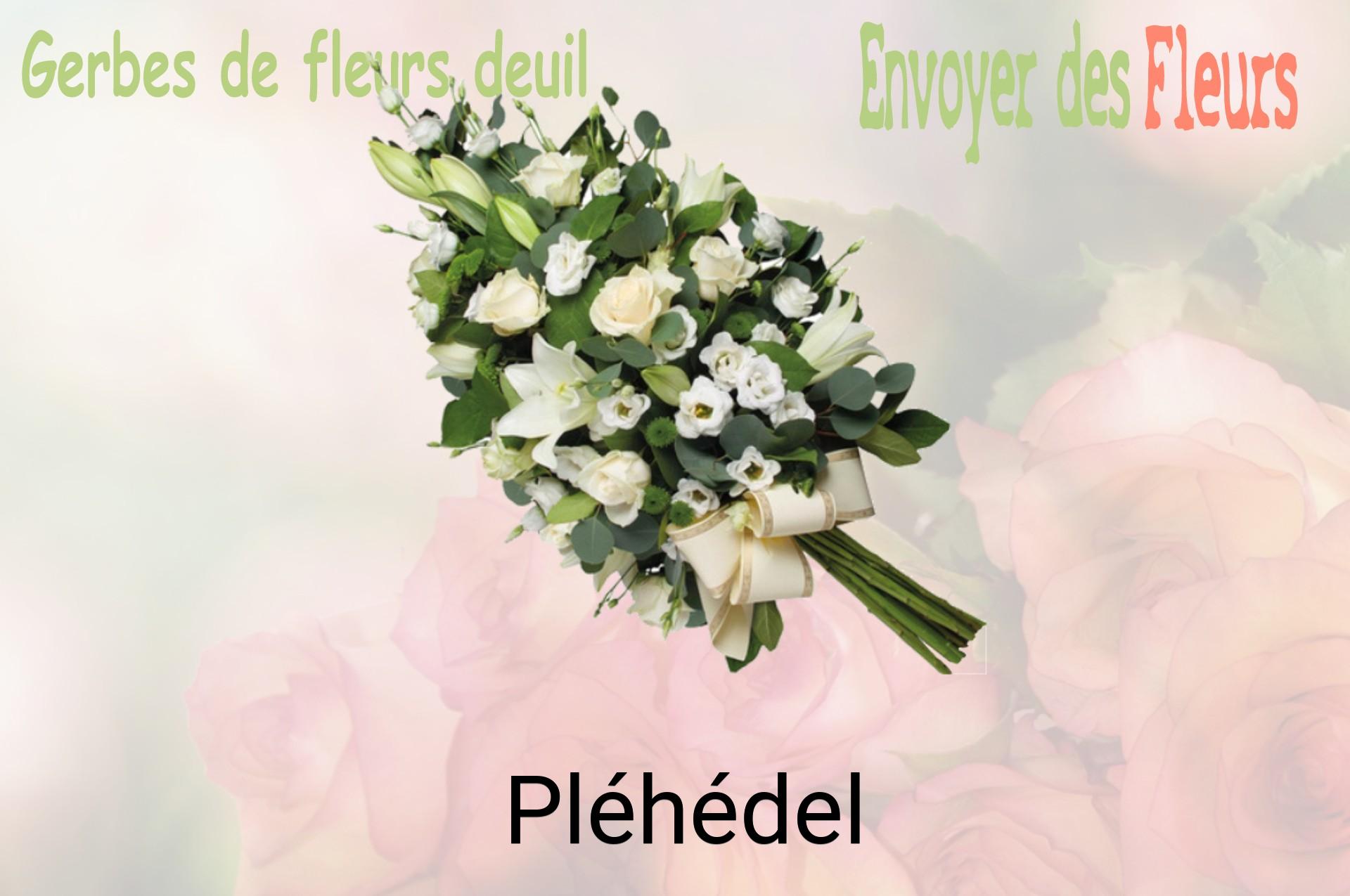 Gerbe de fleurs de deuil livrée à Pléhédel